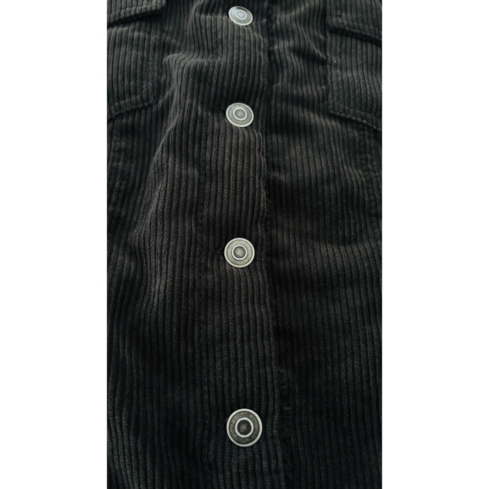 Ashley By 26 International Black Corduroy Jacket with Black Sherpa Collar Large - Picture 6 of 16